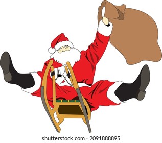 Santa Claus Is Coming to Town, vector illustration