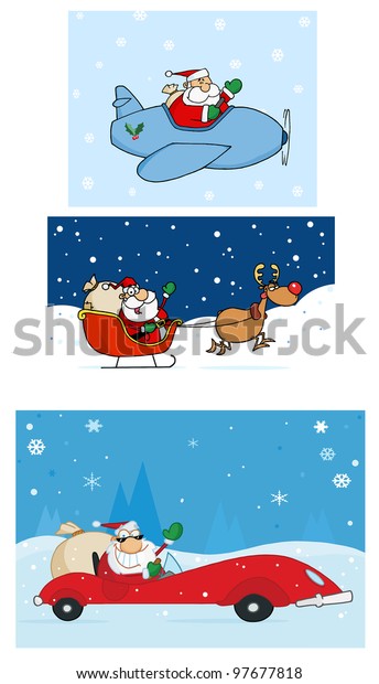 Santa Claus Is\
Coming To Town. Vector\
Collection