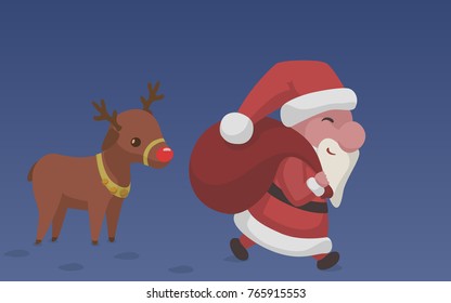 Santa Claus is coming. Vector image