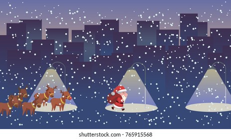 Santa Claus is coming. Vector image