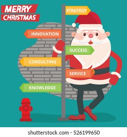 Santa claus concept design,clean vector