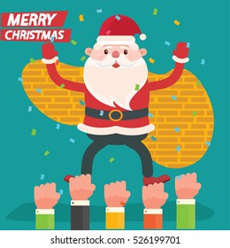 Santa claus concept design,clean vector