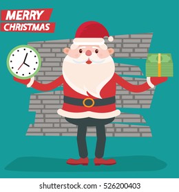 Santa claus concept design,clean vector
