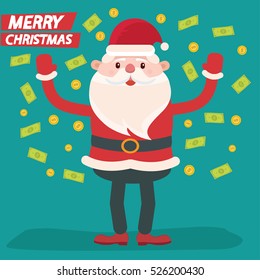 Santa claus concept design,clean vector
