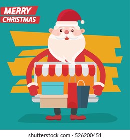 Santa claus concept design,clean vector