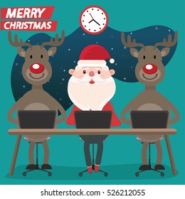 Santa claus concept design,clean vector