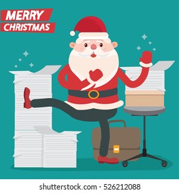 Santa claus concept design,clean vector