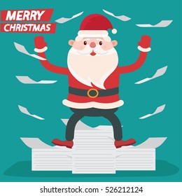 Santa claus concept design,clean vector