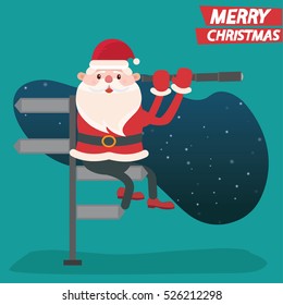 Santa claus concept design,clean vector