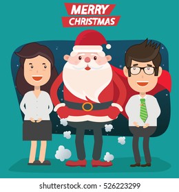 Santa claus concept design,clean vector