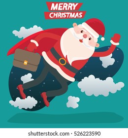 Santa claus concept design,clean vector