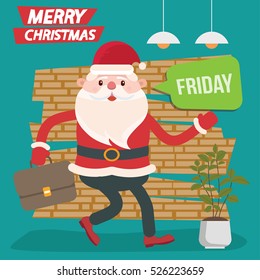 Santa claus concept design,clean vector