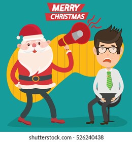 Santa claus concept design,clean vector