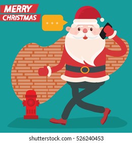 Santa claus concept design,clean vector