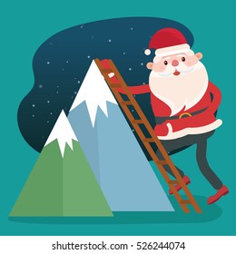 Santa claus concept design,clean vector