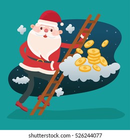 Santa claus concept design,clean vector