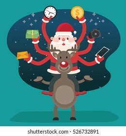 
Santa claus concept design,clean vector
