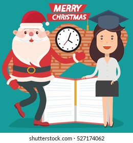 Santa claus concept design,clean vector