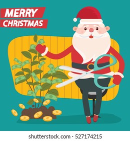 Santa claus concept design,clean vector