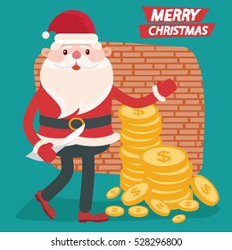 Santa claus concept design,clean vector