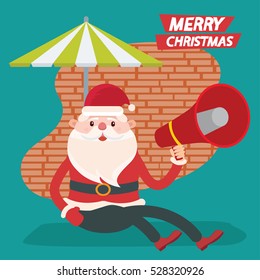 Santa claus concept design,clean vector