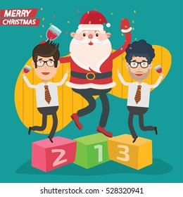 Santa claus concept design,clean vector