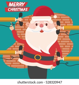 Santa claus concept design,clean vector