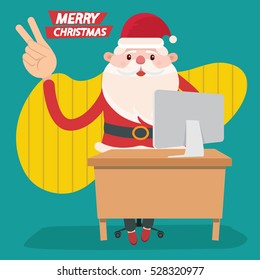 Santa claus concept design,clean vector