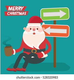 Santa claus concept design,clean vector