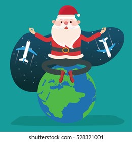 Santa claus concept design,clean vector