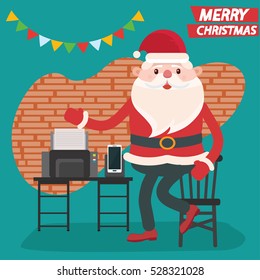 Santa claus concept design,clean vector