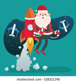 Santa claus concept design,clean vector