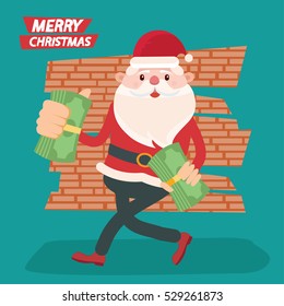 Santa claus concept design,clean vector