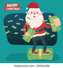 Santa claus concept design,clean vector