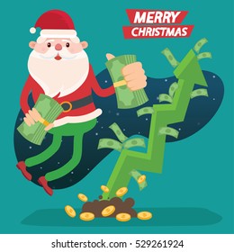 Santa claus concept design,clean vector