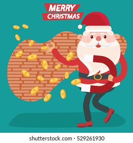 Santa claus concept design,clean vector