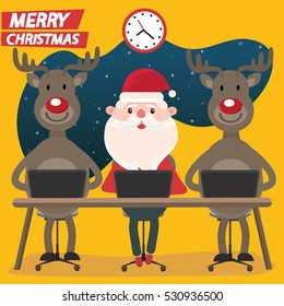 Santa claus concept design,clean vector
