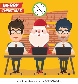 Santa claus concept design,clean vector