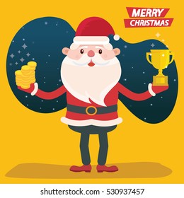 Santa claus concept design,clean vector