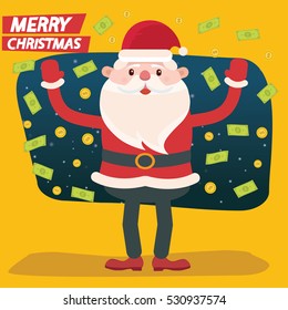 Santa claus concept design,clean vector