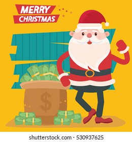 Santa claus concept design,clean vector