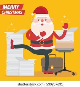 Santa claus concept design,clean vector