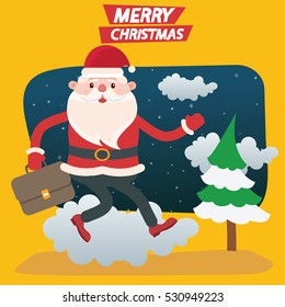 Santa claus concept design,clean vector