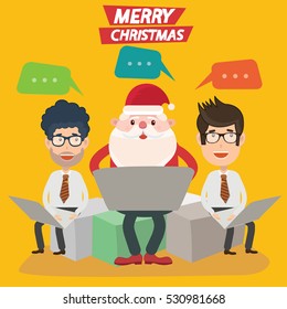Santa claus concept design,clean vector