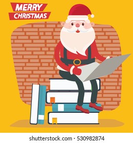 Santa claus concept design,clean vector