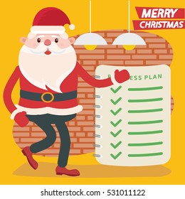 Santa claus concept design,clean vector