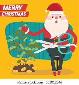 Santa claus concept design,clean vector
