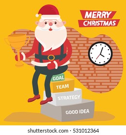 Santa claus concept design,clean vector