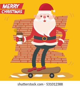 Santa claus concept design,clean vector
