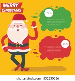 Santa claus concept design,clean vector